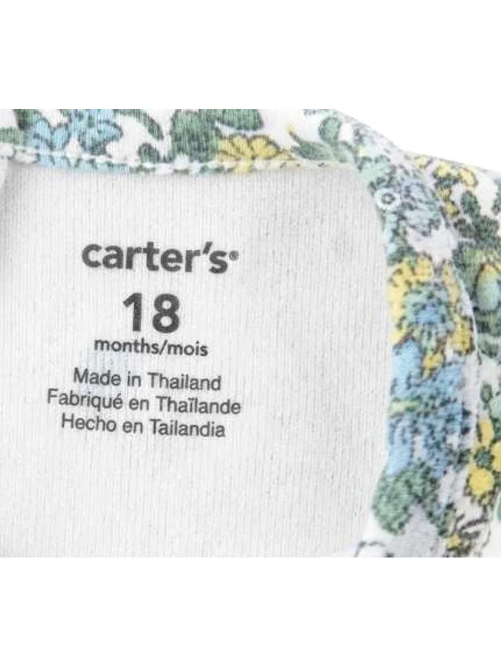 Carter's Baby Girls' Floral Bodysuit Set 18 Months